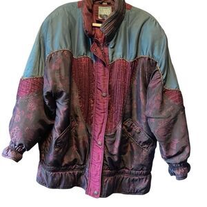 Y2K Climate Zone puffer coat tapestry 18 w